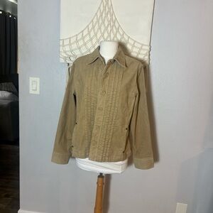 Khaki/ tan women’s corduroy jacket sz L